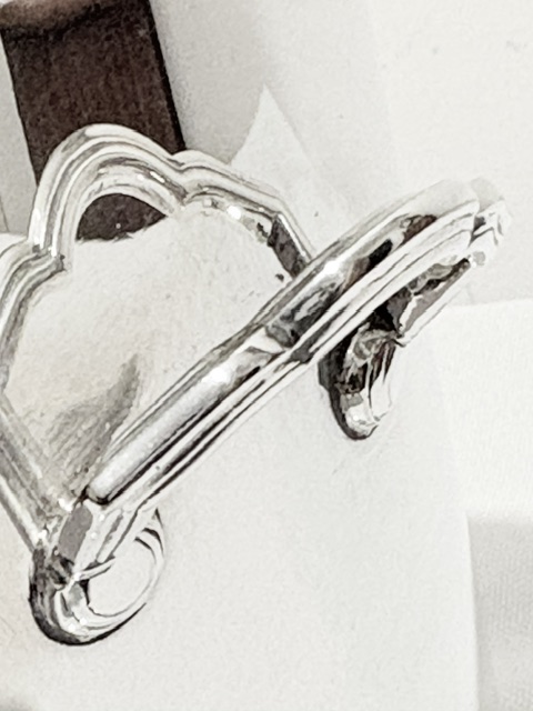 Art Deco in Design Silver Plated Wine Bottle Coaster