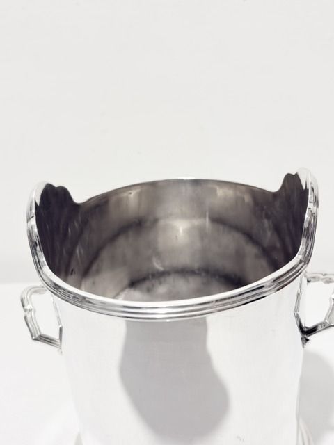 Art Deco in Design Silver Plated Wine Bottle Coaster