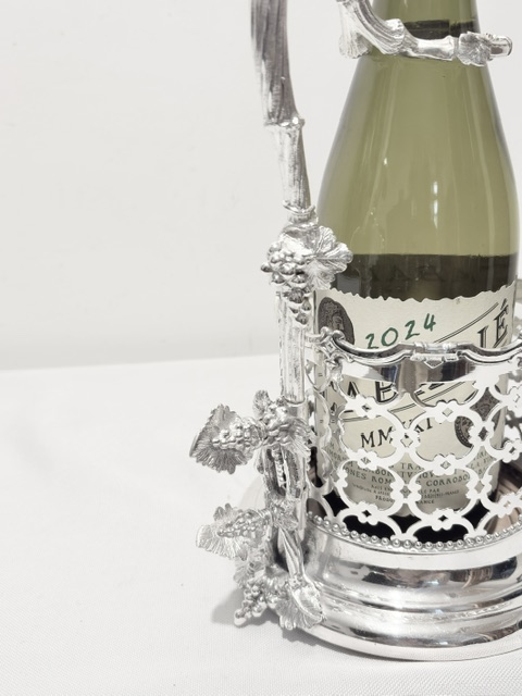 Antique Silver Plated Wine or Champagne Coaster Holder