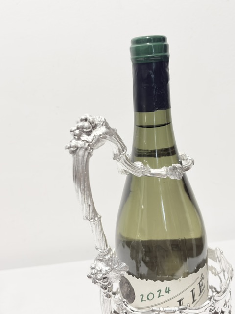 Antique Silver Plated Wine or Champagne Coaster Holder