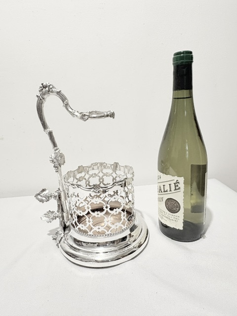 Antique Silver Plated Wine or Champagne Coaster Holder