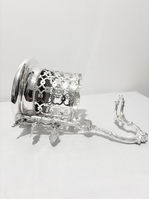 Antique Silver Plated Wine or Champagne Coaster Holder