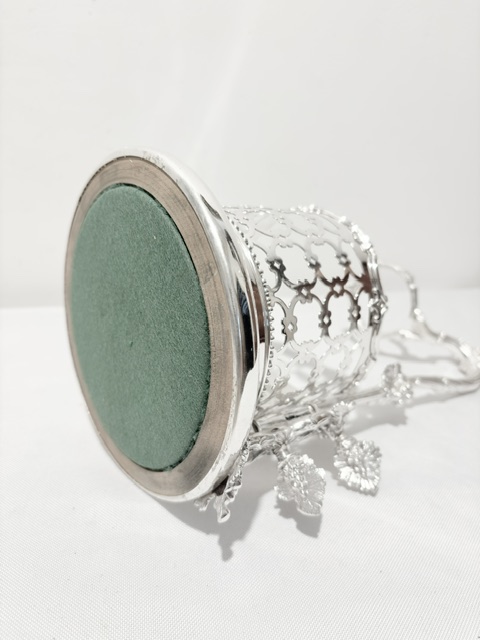 Antique Silver Plated Wine or Champagne Coaster Holder