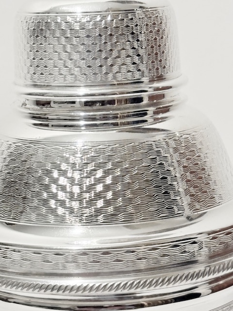 Smart Antique Silver Plated Cocktail Shaker Engine Turned Throughout Smart Antique Silver Plated Cocktail Shaker Engine Turned Throughout