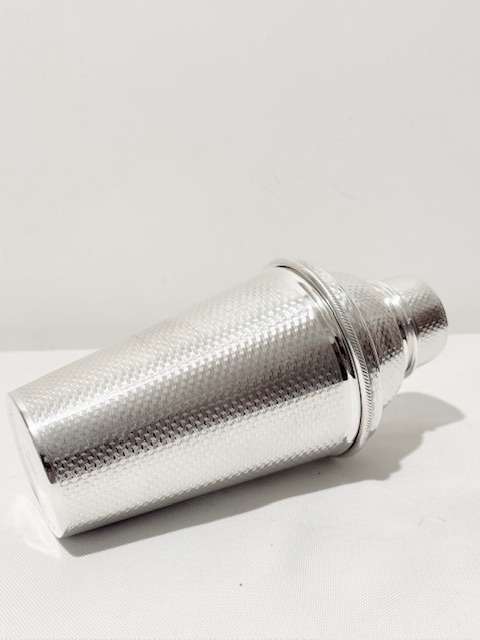 Smart Antique Silver Plated Cocktail Shaker Engine Turned Throughout Smart Antique Silver Plated Cocktail Shaker Engine Turned Throughout