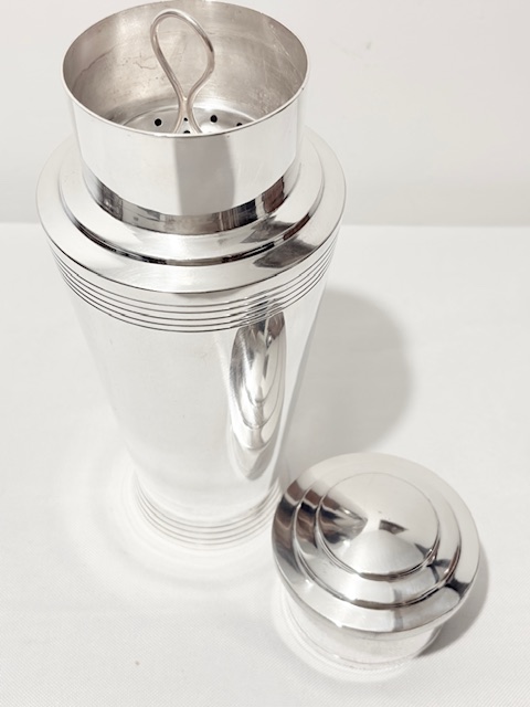Keith Murray Designed for Mappin & Webb Silver Plated Cocktail Shaker