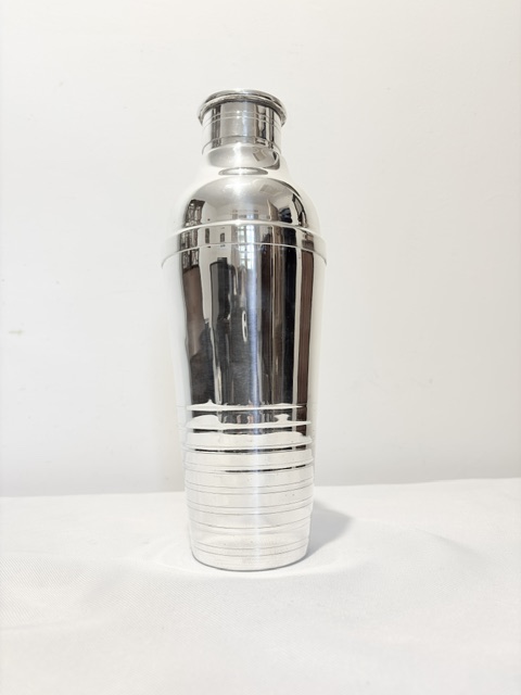 Smart Very Tall Antique Silver Plated Cocktail Shaker