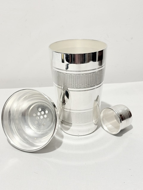 Vintage Silver Plated Three Part Cocktail Shaker