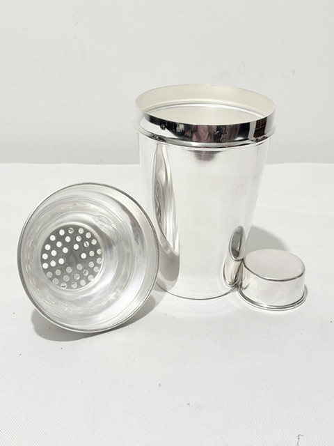Vintage Silver Plated Cocktail Shaker Slightly Bulbous in Design