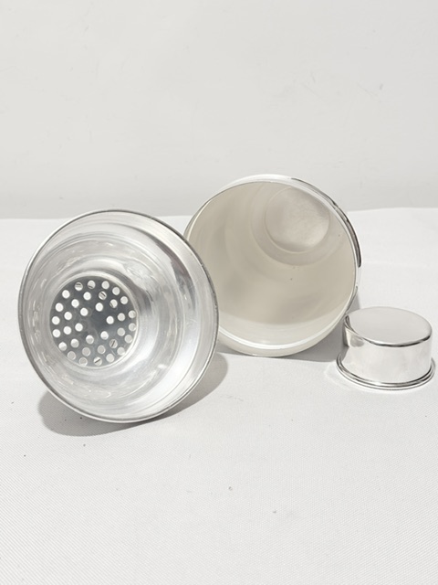 Vintage Silver Plated Cocktail Shaker Slightly Bulbous in Design