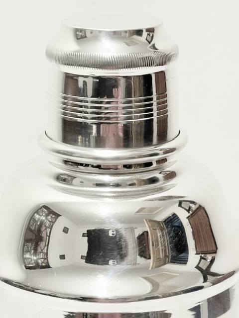 Antique Silver Plated Cocktail Shaker Simple in Design and a Good Weight