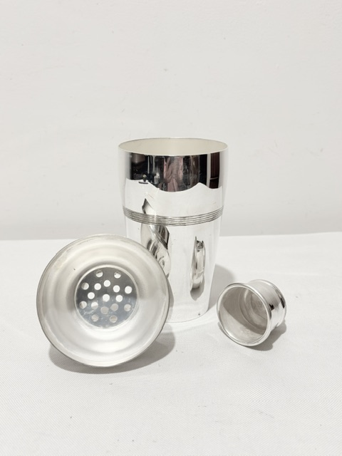 Antique Silver Plated Cocktail Shaker Simple in Design and a Good Weight