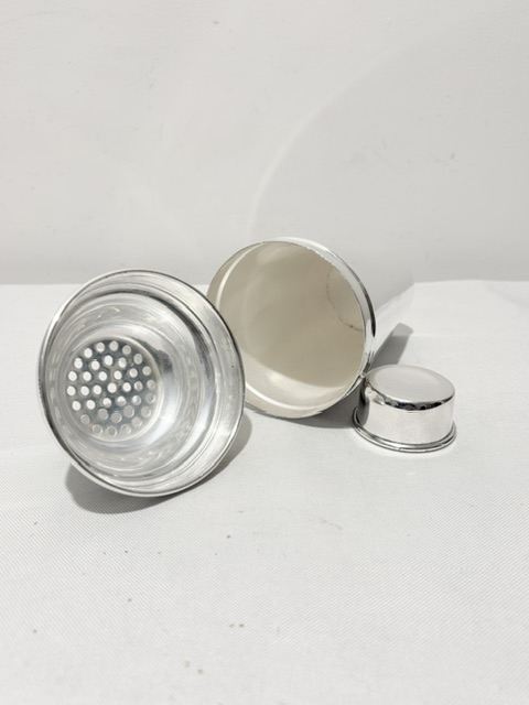 Antique Silver Plated Cocktail Shaker of Minimalist Design