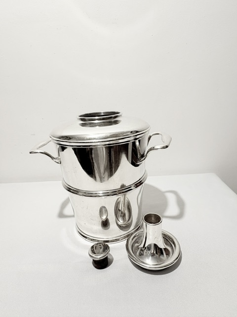 Antique Silver Plated Cocktail Shaker of Mammoth Proportion