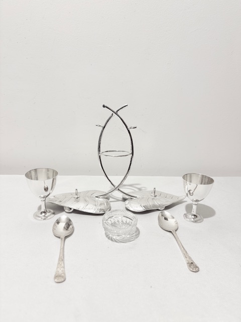 Antique Silver Plated Egg Cruet Antique Silver Plated Egg Cruet