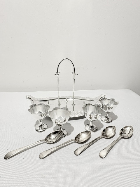 Pretty Antique Silver Plated Egg Cruet Pretty Antique Silver Plated Egg Cruet