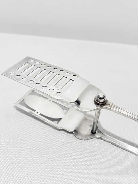 Art Deco Design Antique Silver Plated Asparagus Tongs