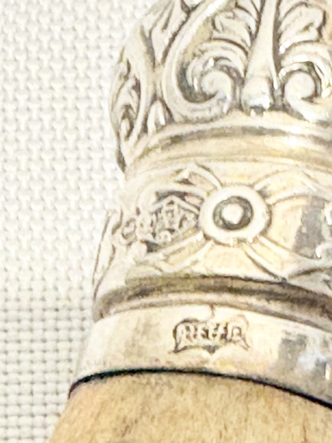 Unusual Antique Silver Plated and Antler Cake or Pie Server