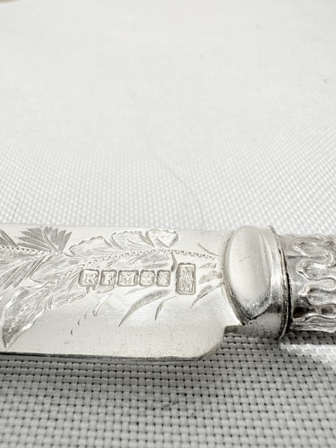 Antique 12 Place Setting Silver Plated Dessert or Fruit Cutlery