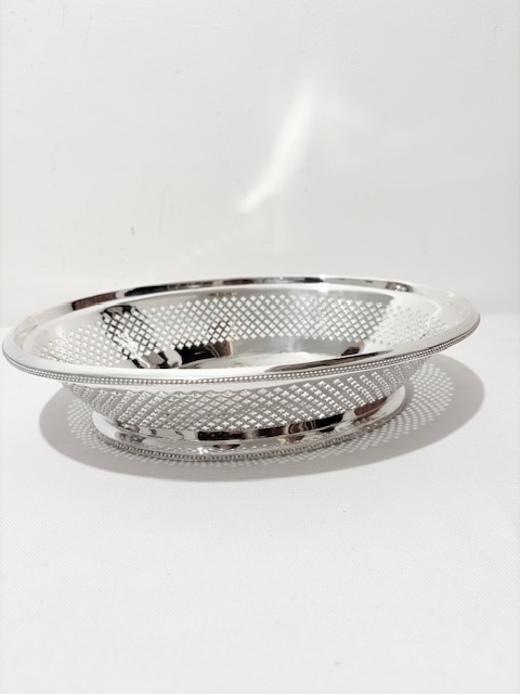 Handsome Antique Silver Plated Bread Dish (c.1880)