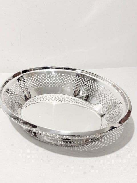 Handsome Antique Silver Plated Bread Dish