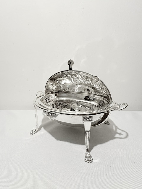 Antique Silver Plated Rollover Serving Dish Antique Silver Plated Rollover Serving Dish