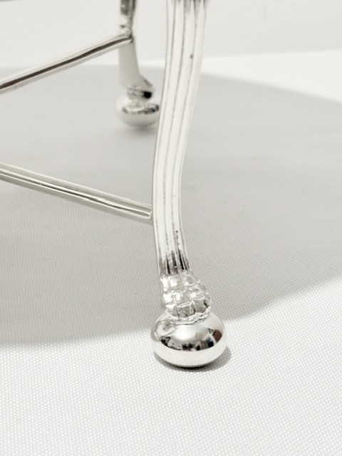 Antique Silver Plated Entree or Vegetable Dish on Warming Stand