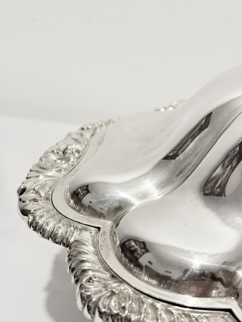 Antique Silver Plated Entree Dish by Thomas Bradbury & Sons of Sheffield Antique Silver Plated Entree Dish by Thomas Bradbury & Sons of Sheffield