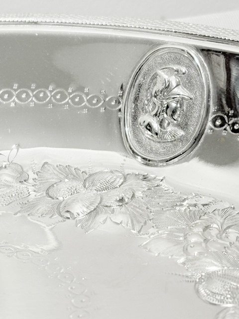 Antique Silver Plated Berry Serving Dish Antique Silver Plated Berry Serving Dish
