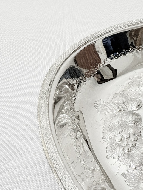 Antique Silver Plated Berry Serving Dish Antique Silver Plated Berry Serving Dish