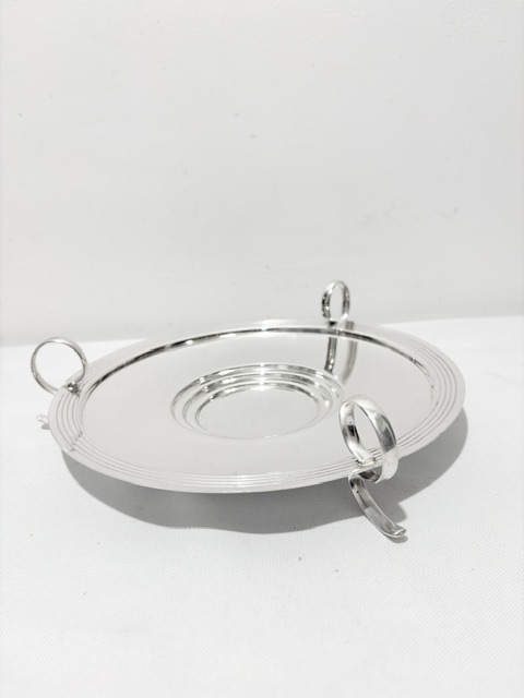 Antique Silver Plated Serving Dish in an Art Deco Manner