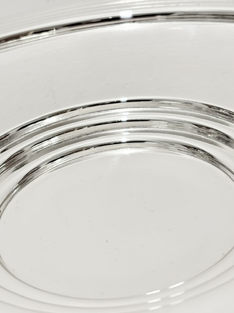 Antique Silver Plated Serving Dish in an Art Deco Manner