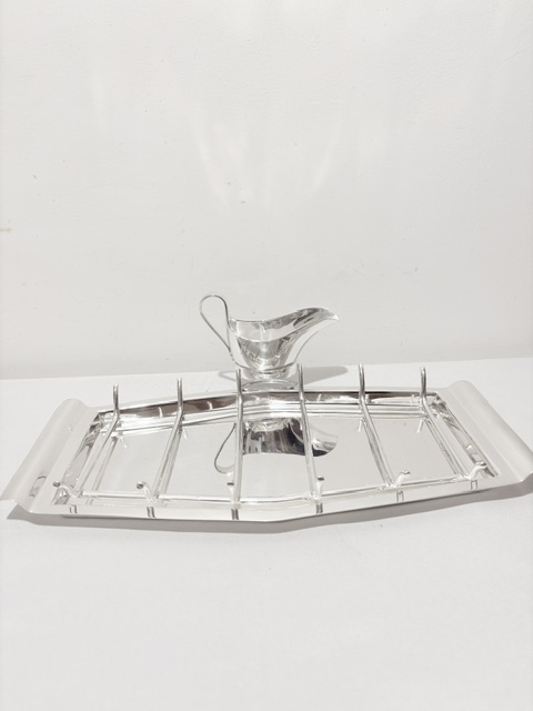 Antique Silver Plated Asparagus Server by Asprey & Company