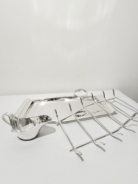 Antique Silver Plated Asparagus Server by Asprey & Company