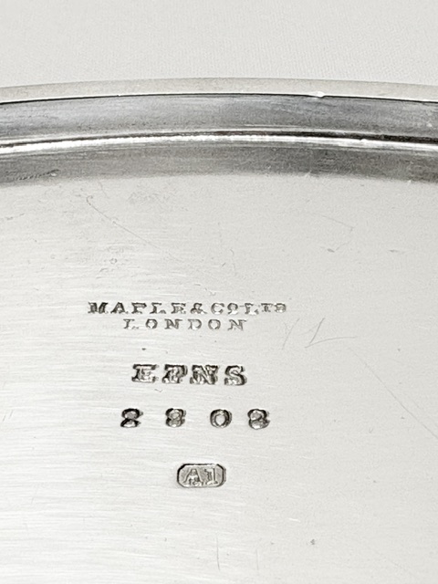 Smart Antique Silver Plated Bread Dish with Cut Out Handles