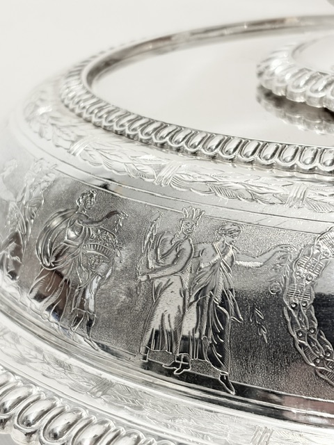 Antique Silver Plated Entree or Vegetable Dish