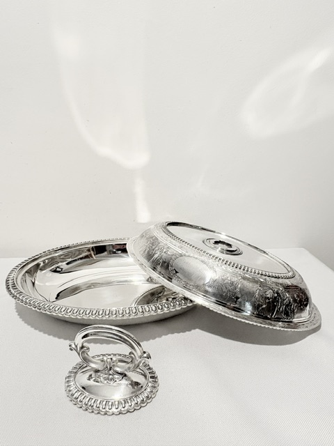 Antique Silver Plated Entree or Vegetable Dish