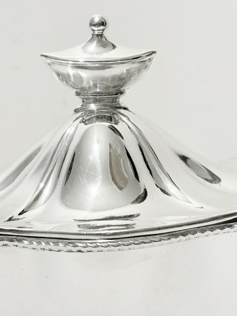 Antique Silver Plated Sauce Tureen in Adams Style