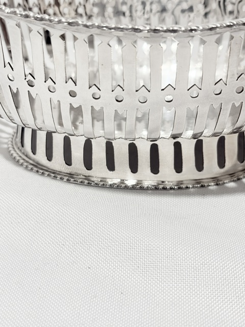 Antique Silver Plated Basket Probably Used for Bread Rolls