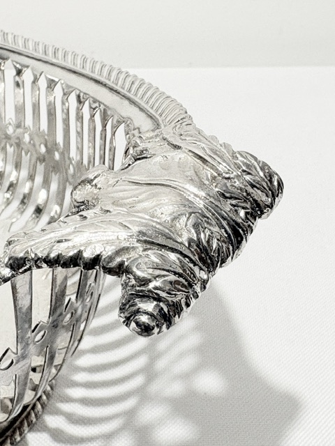 Antique Silver Plated Basket Probably Used for Bread Rolls