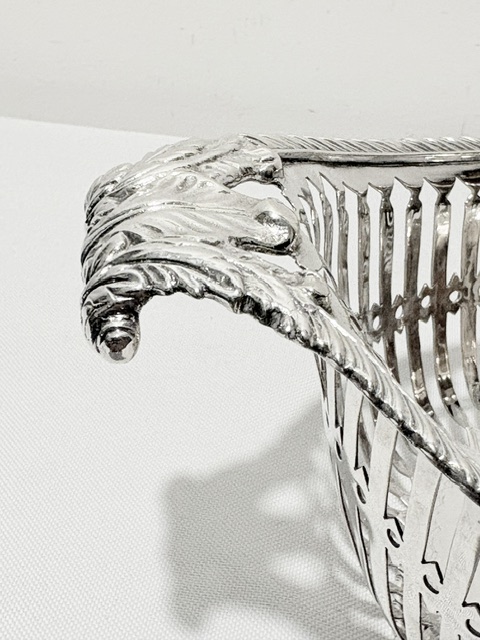 Antique Silver Plated Basket Probably Used for Bread Rolls