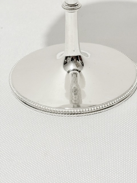 Antique Silver Plated Goblet Standing on a Bead Mounted Circular Base