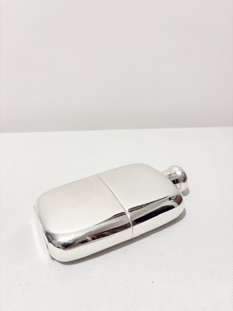 Antique Silver Plated Hip Flask Simple in Design