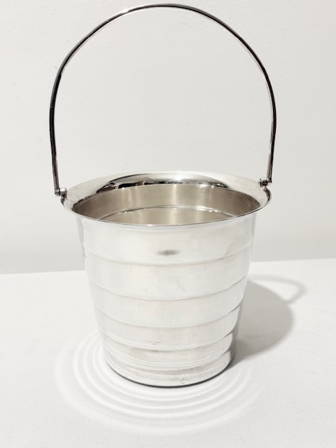 Vintage Art Deco Form Silver Plated Ice Pail Bucket