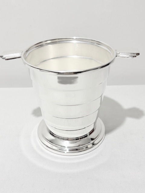 Vintage Art Deco in Design Silver Plated Ice Pail or Bucket