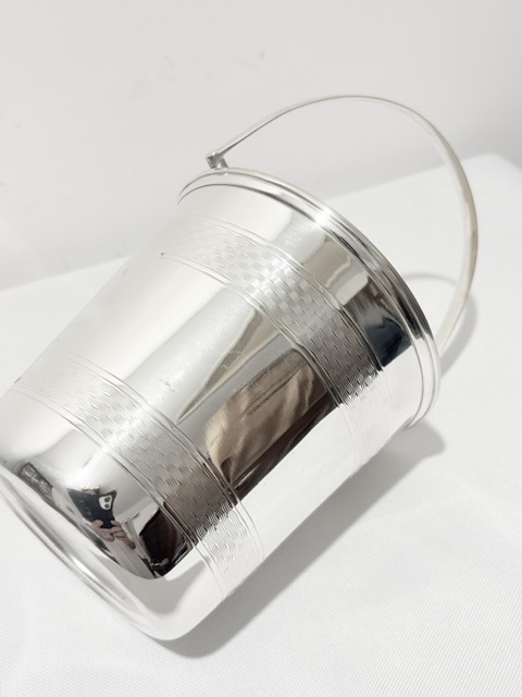 Vintage Silver Plated Swing Handle Ice Pail Bucket