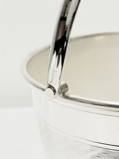 Vintage Silver Plated Swing Handle Ice Pail Bucket
