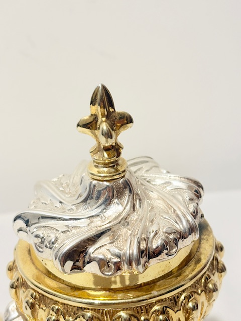 Antique Silver Plated and Gilt Inkstand Antique Silver Plated and Gilt Inkstand