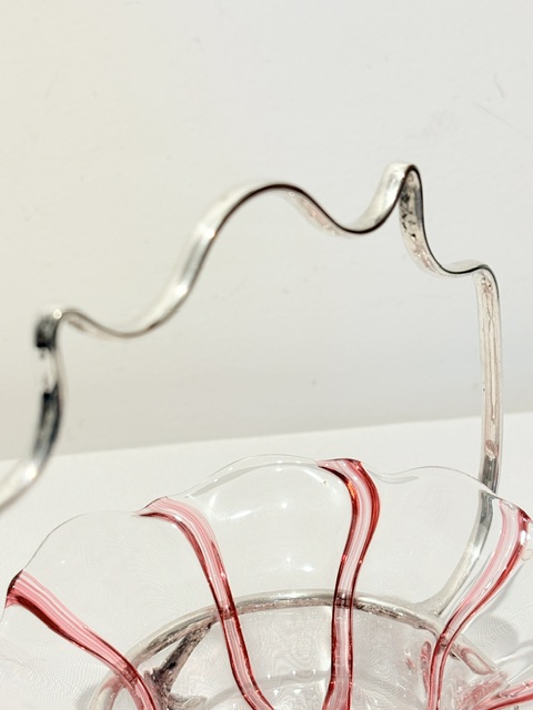 Antique Silver Plated Wirework and Glass Jam or Preserve Dishes Antique Silver Plated Wirework and Glass Jam or Preserve Dishes