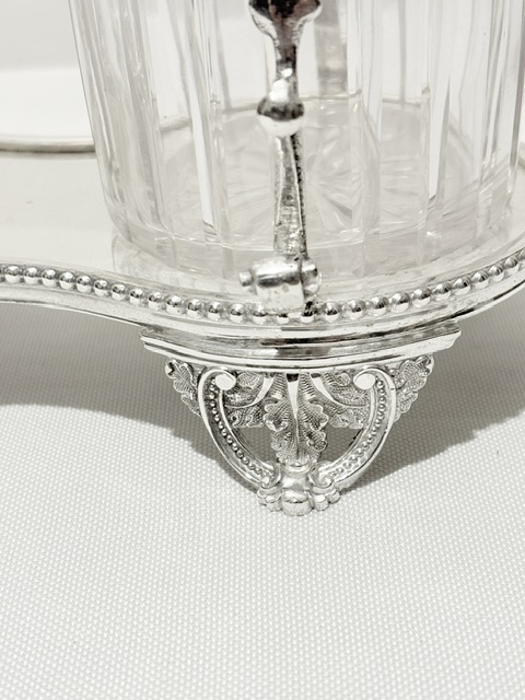 Elaborate Antique Silver Plated Double Pickle Stand